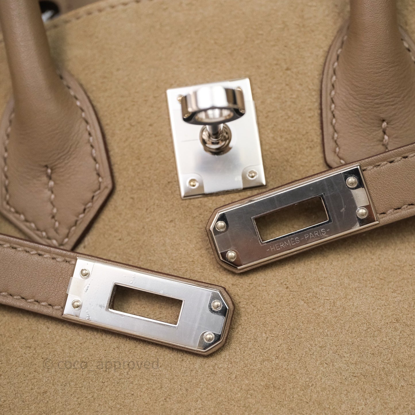 Hermès Birkin 25  Étoupe 18 Grizzly Palladium Hardware