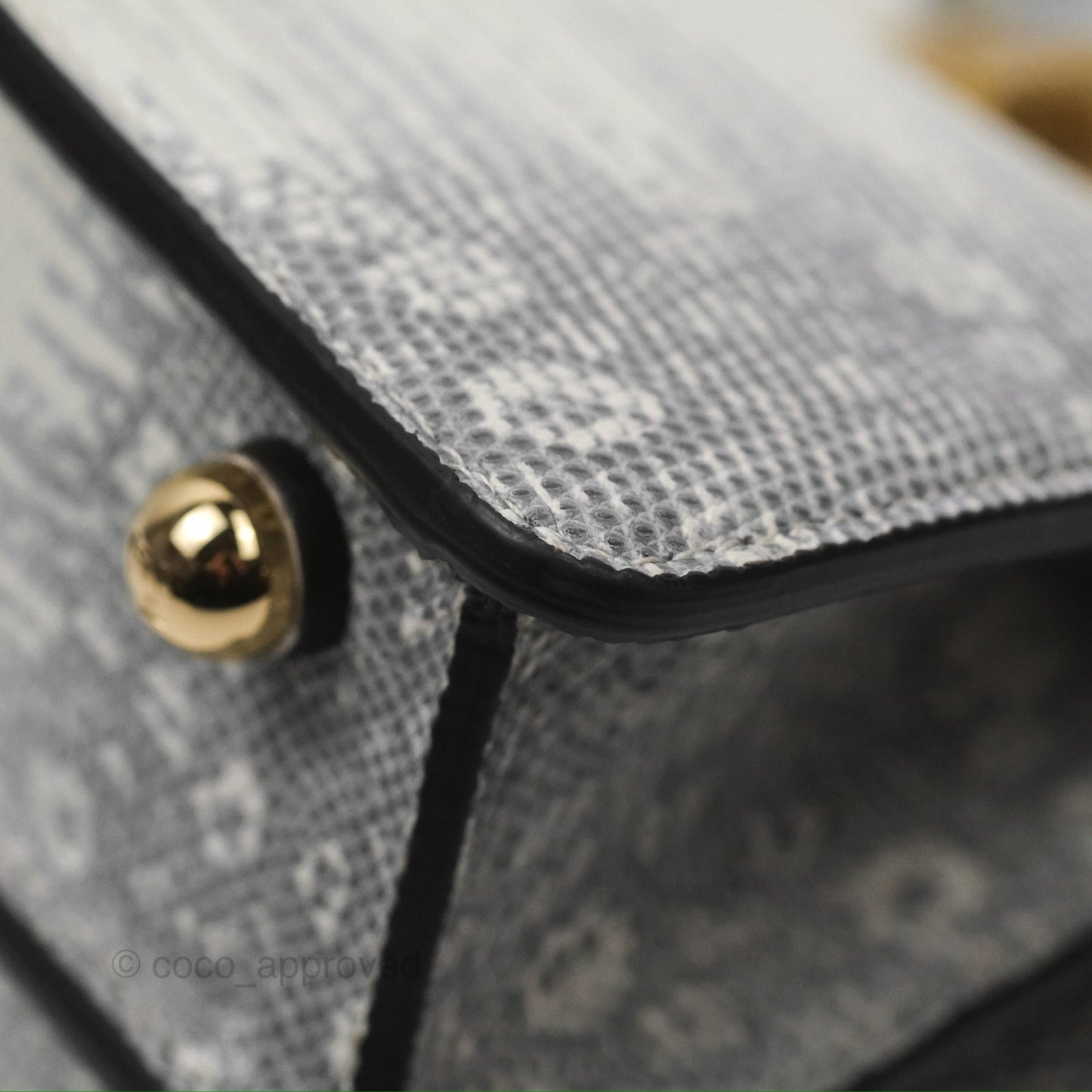 Fendi Peekaboo ISeeU Petite White lizard Leather Bag