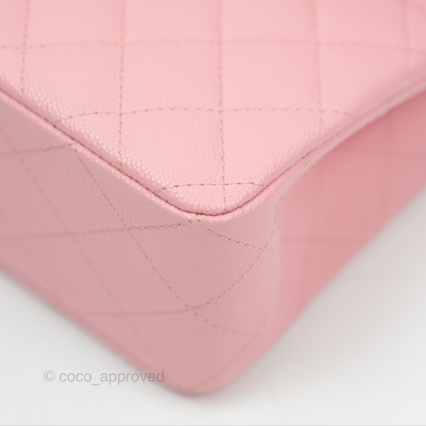 Chanel Small Classic Quilted Flap Sakura Pink Caviar Gold Hardware 22C