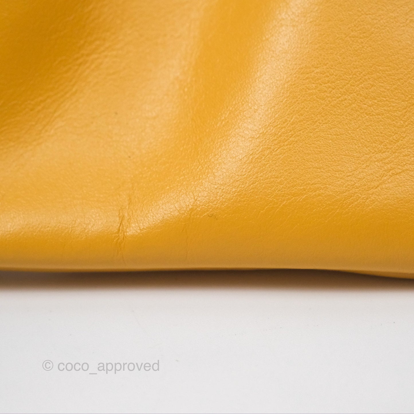 Chanel 22 Small Mustard Yellow Shiny Aged Calfskin Aged Gold Hardware
