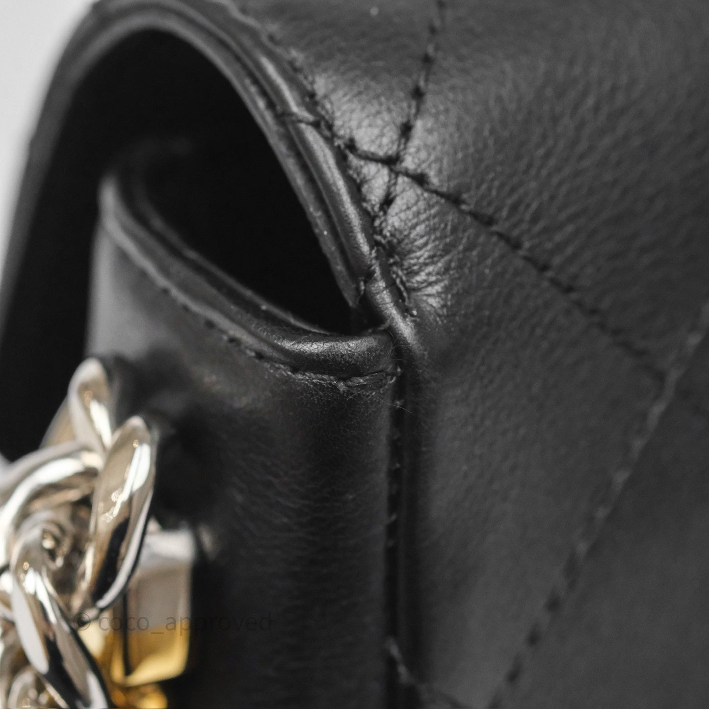Chanel Small Precious Union Flap Black Calfskin Gold & Silver Hardware