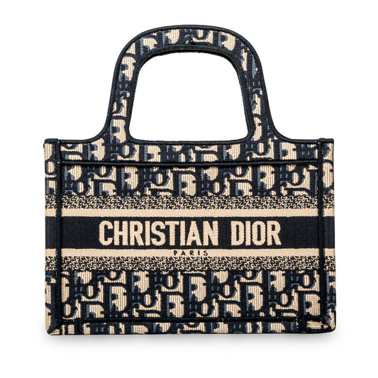 Luxury Dior Mini Book Tote - Oblique Canvas