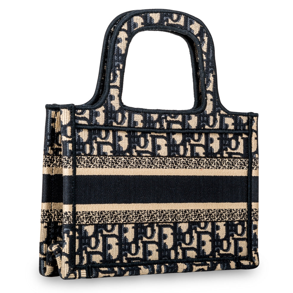 Luxury Dior Mini Book Tote - Oblique Canvas