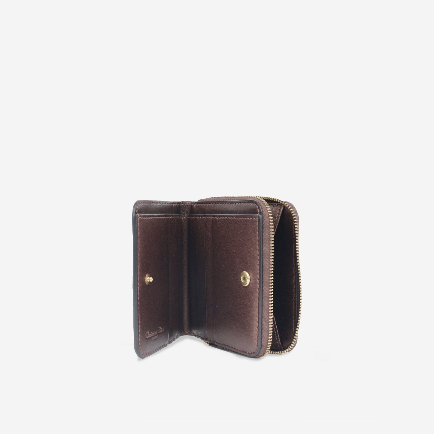 Luxury Dior Compact Zipped Wallet