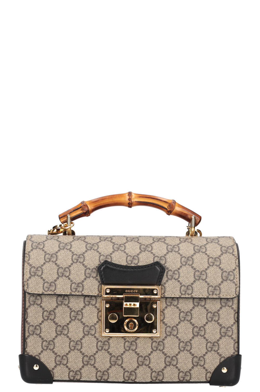 Luxury Gucci Trending 2025 Padlock Bamboo Bag GG Black Brown