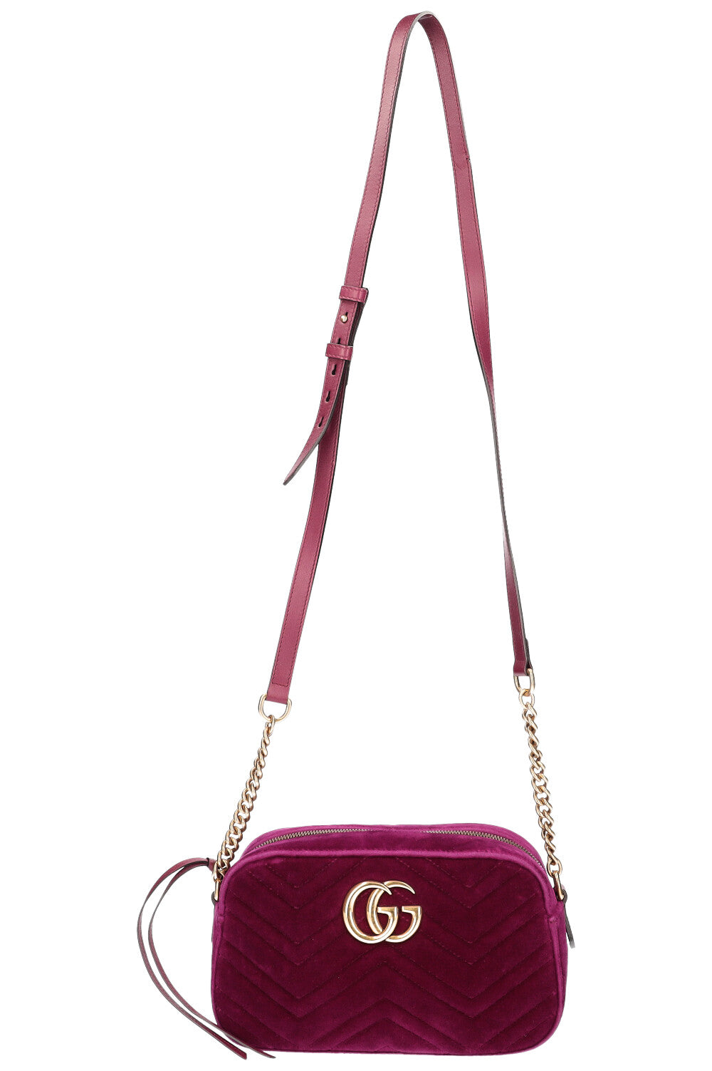 Luxury Gucci Trending 2025 Marmont Camera Bag Velvet Fuchsia