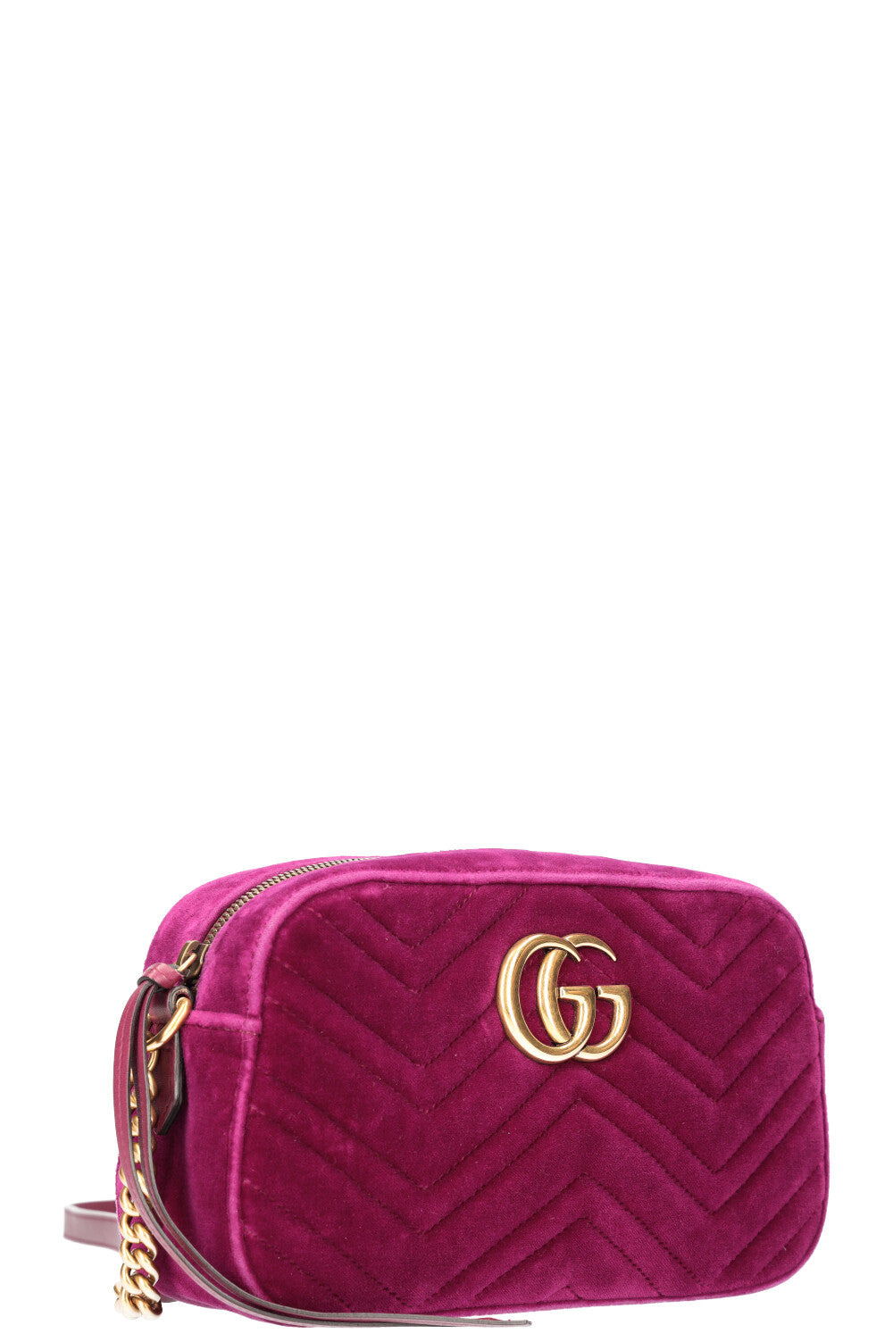Luxury Gucci Trending 2025 Marmont Camera Bag Velvet Fuchsia