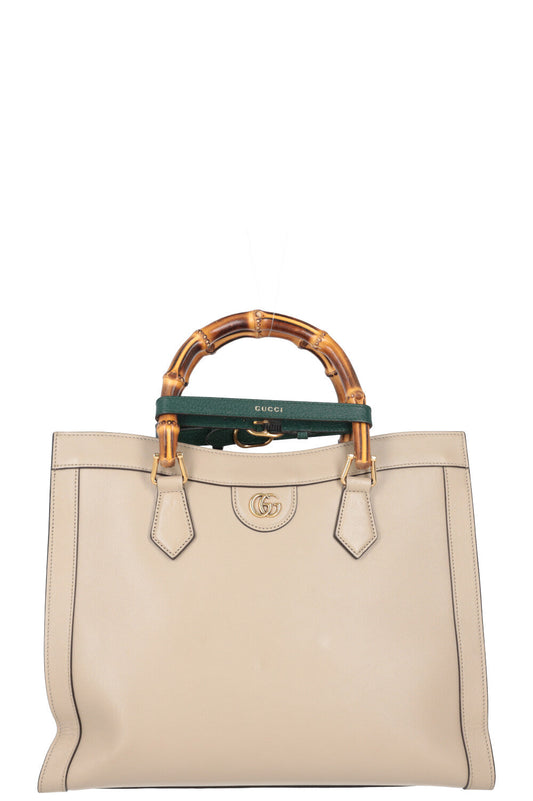 Luxury Gucci Trending 2025 Diana Medium Tote Bag Leather Beige