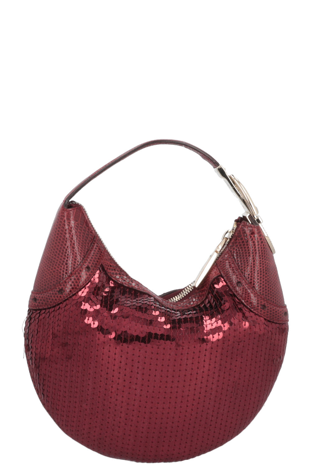Luxury Gucci Trending 2025 Sequin Lizard Handbag Mini Bordeaux