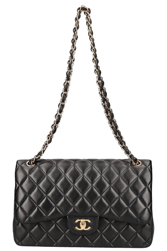 CHANEL Double Flap Bag Large Black 2016-2017