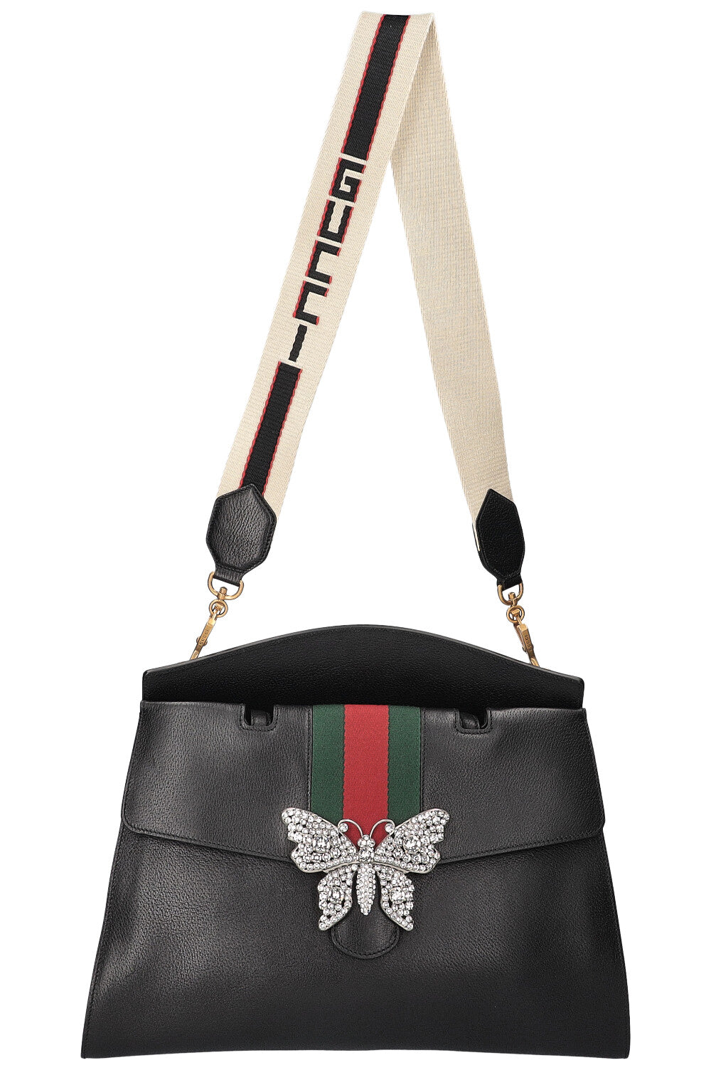 Luxury Gucci Trending 2025 Totem Top Handle Bag Leather Black
