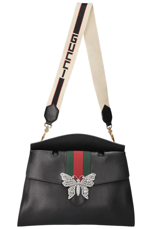 Luxury Gucci Trending 2025 Totem Top Handle Bag Leather Black
