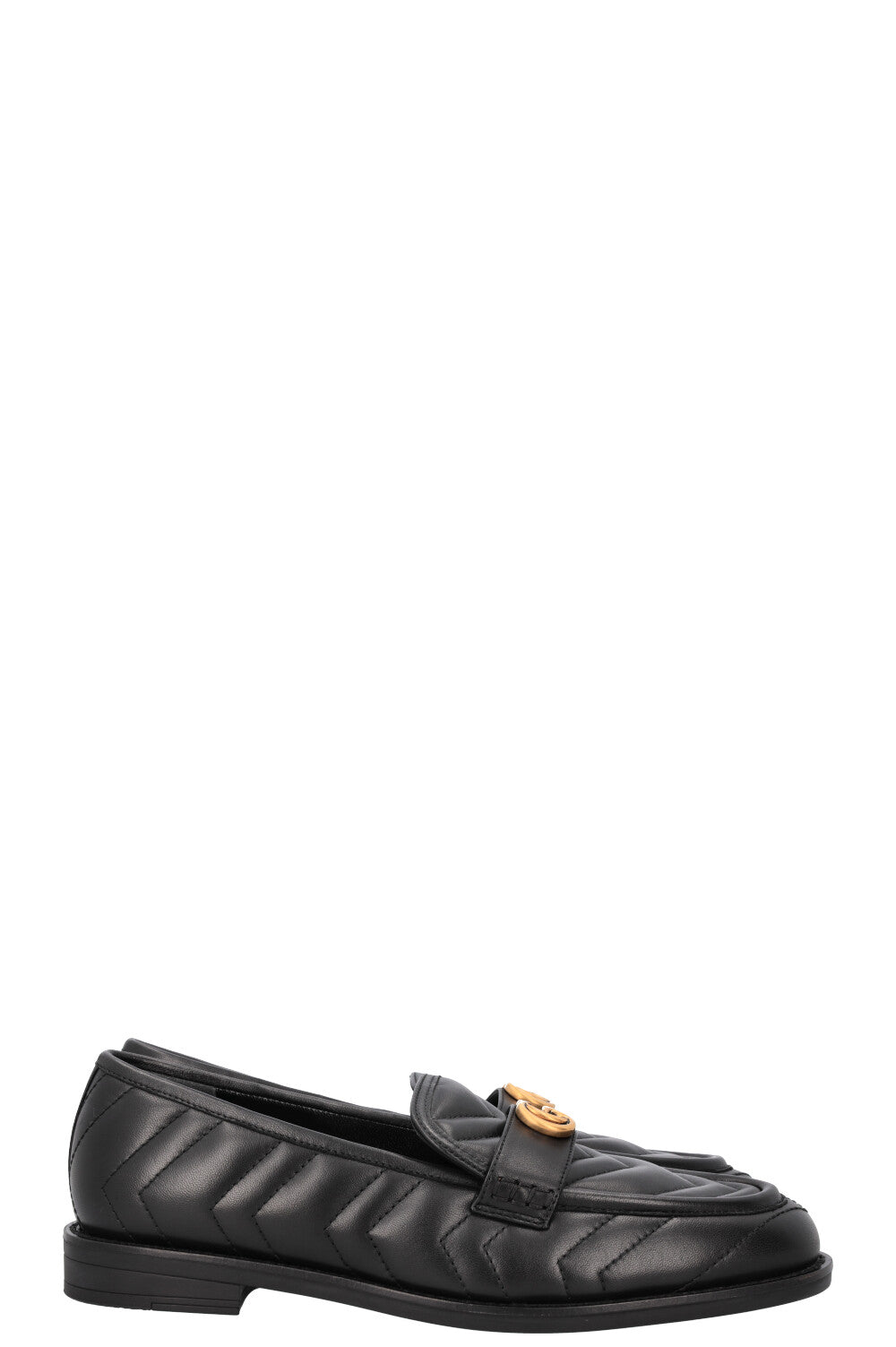 Luxury Gucci Trending 2025 Marmont Quilted Leather Loafers Black