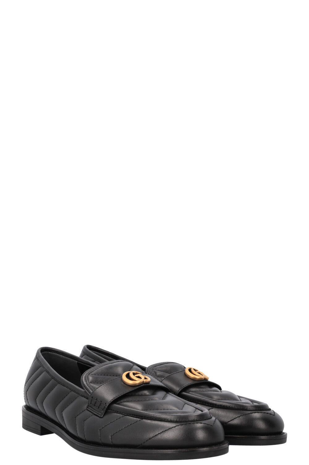 Luxury Gucci Trending 2025 Marmont Quilted Leather Loafers Black