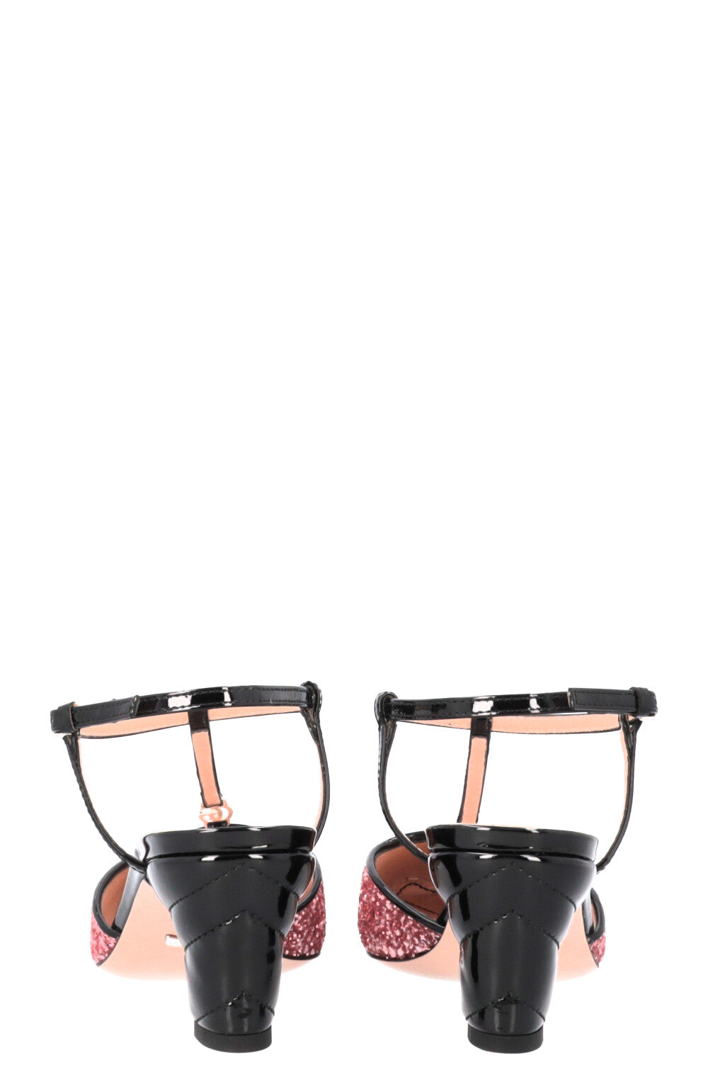 Luxury Gucci Trending 2025 Glitter Mary Janes Heels Pink