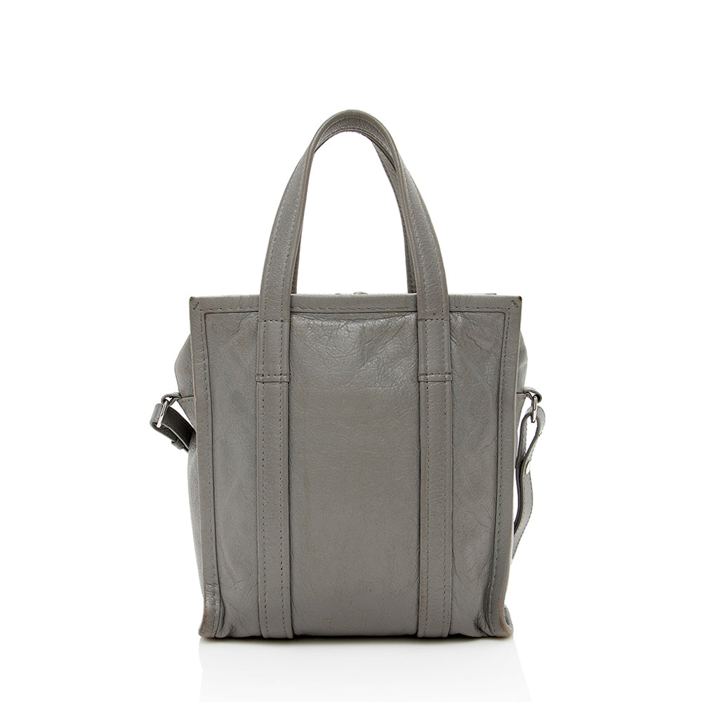 Luxury Balenciaga Agneau Bazar XS Shopper Tote (SHF-15908)