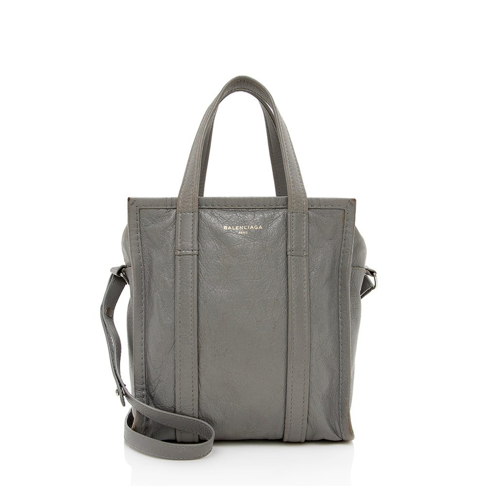 Luxury Balenciaga Agneau Bazar XS Shopper Tote (SHF-15908)