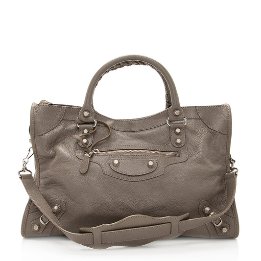 Luxury Balenciaga Agneau Classic City Satchel (SHF-19493)