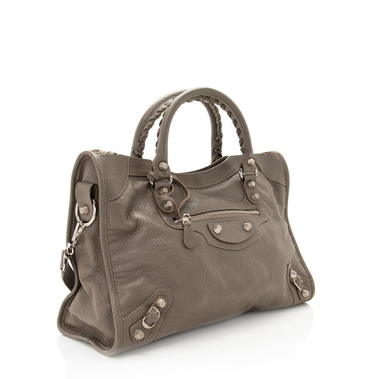 Luxury Balenciaga Agneau Classic City Satchel (SHF-19493)
