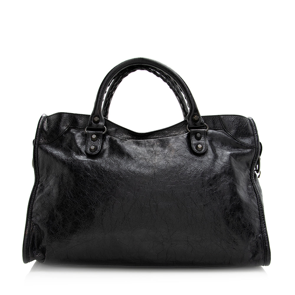 Luxury Balenciaga Agneau Classic City Satchel (SHF-20329)