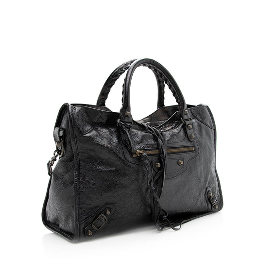 Luxury Balenciaga Agneau Classic City Satchel (SHF-20329)