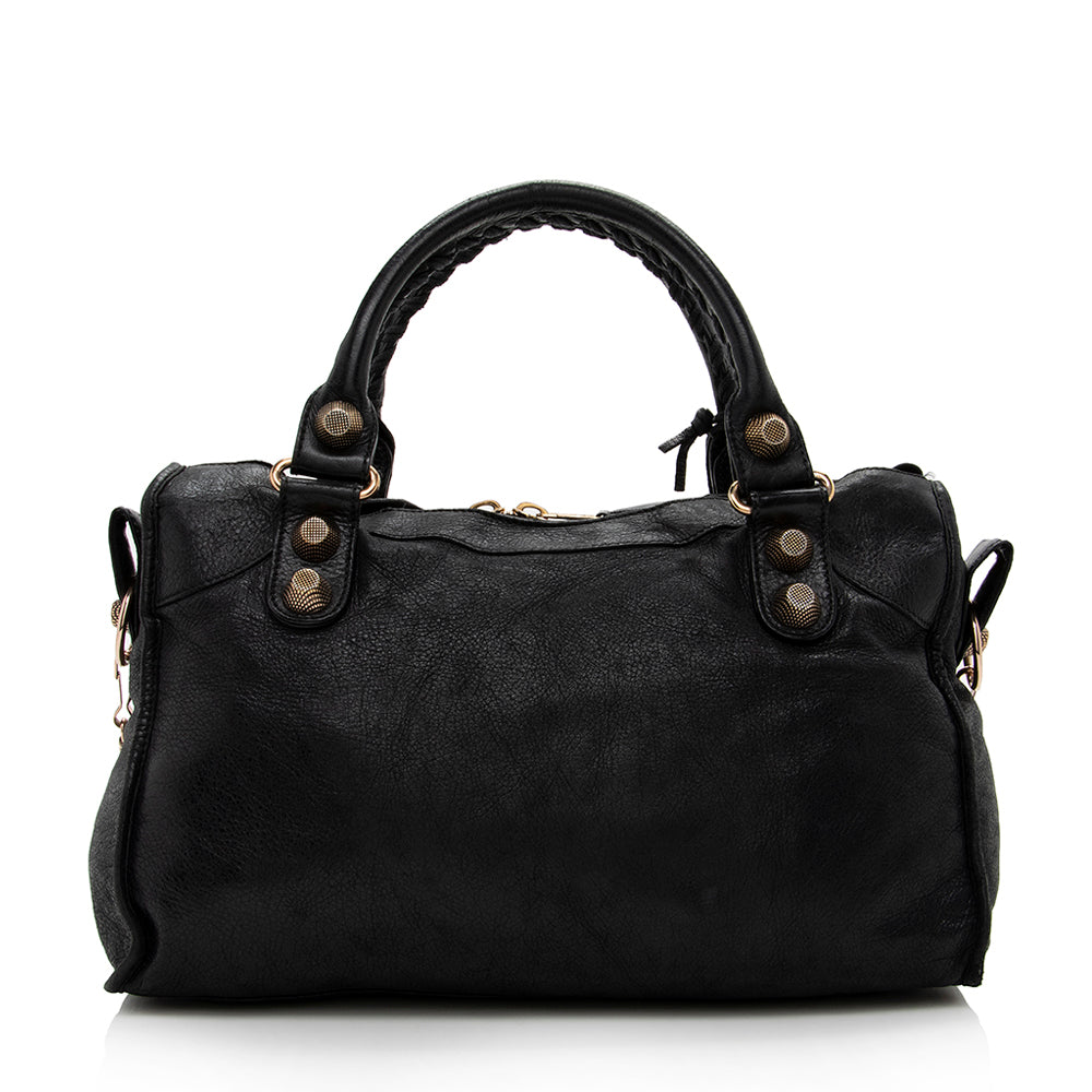 Luxury Balenciaga Agneau Giant 12 City Satchel (SHF-15561)