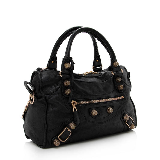 Luxury Balenciaga Agneau Giant 12 City Satchel (SHF-15561)