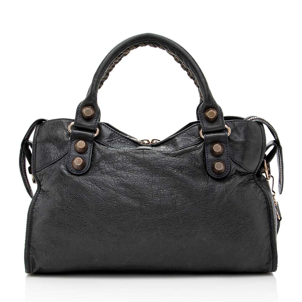 Luxury Balenciaga Agneau Giant 12 City Satchel (SHF-17635)