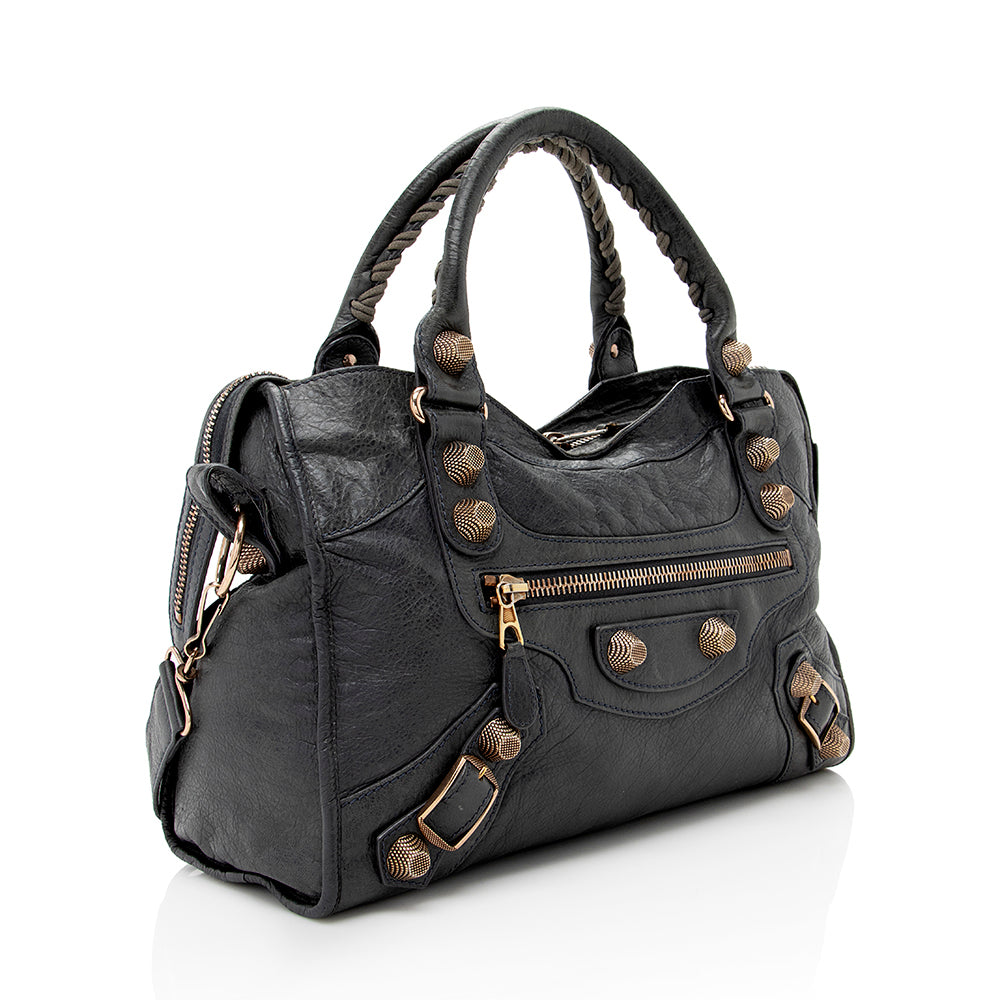 Luxury Balenciaga Agneau Giant 12 City Satchel (SHF-17635)