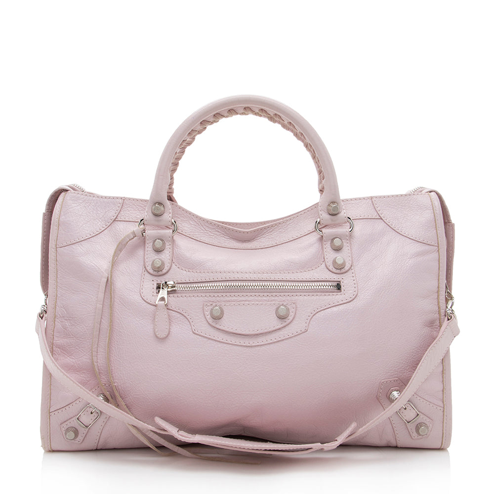 Luxury Balenciaga Agneau Giant 12 City Satchel (SHF-17835)