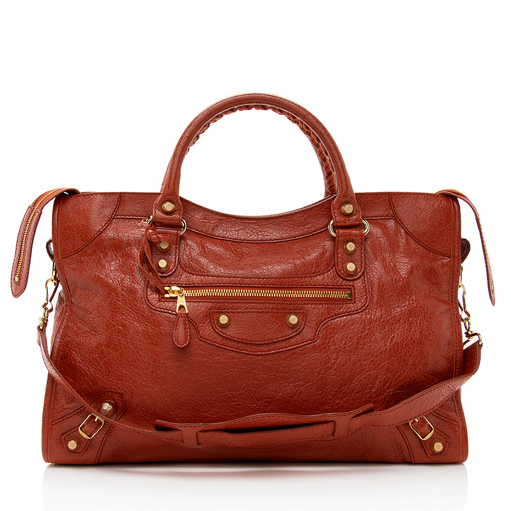 Luxury Balenciaga Agneau Giant 12 City Satchel - FINAL SALE (SHF-18040)