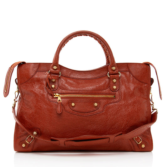 Luxury Balenciaga Agneau Giant 12 City Satchel - FINAL SALE (SHF-18040)