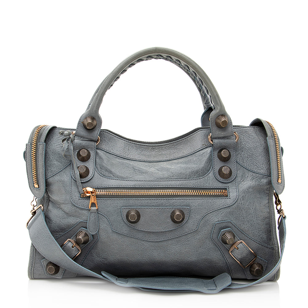 Luxury Balenciaga Agneau Giant 12 City Satchel (SHF-19492)