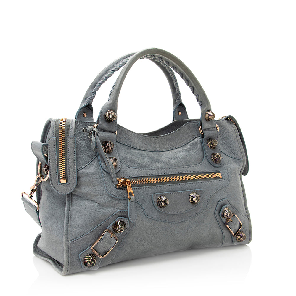 Luxury Balenciaga Agneau Giant 12 City Satchel (SHF-19492)