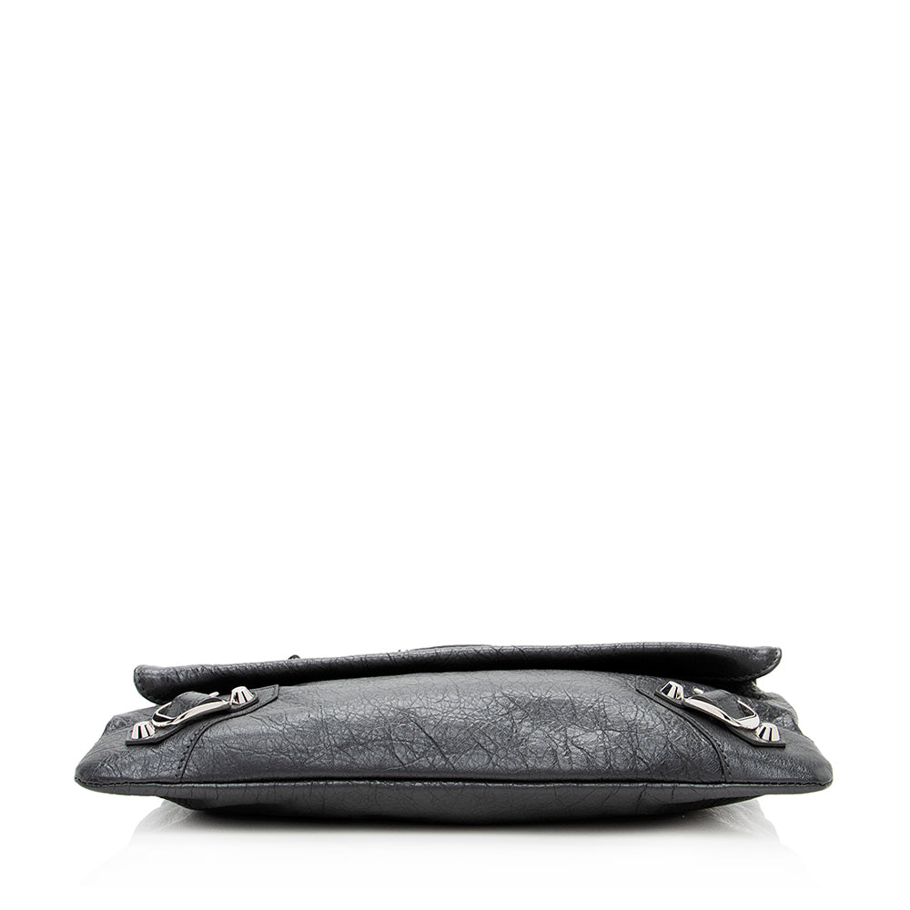 Luxury Balenciaga Agneau Giant 12 Envelope Strap Clutch (SHF-18650)