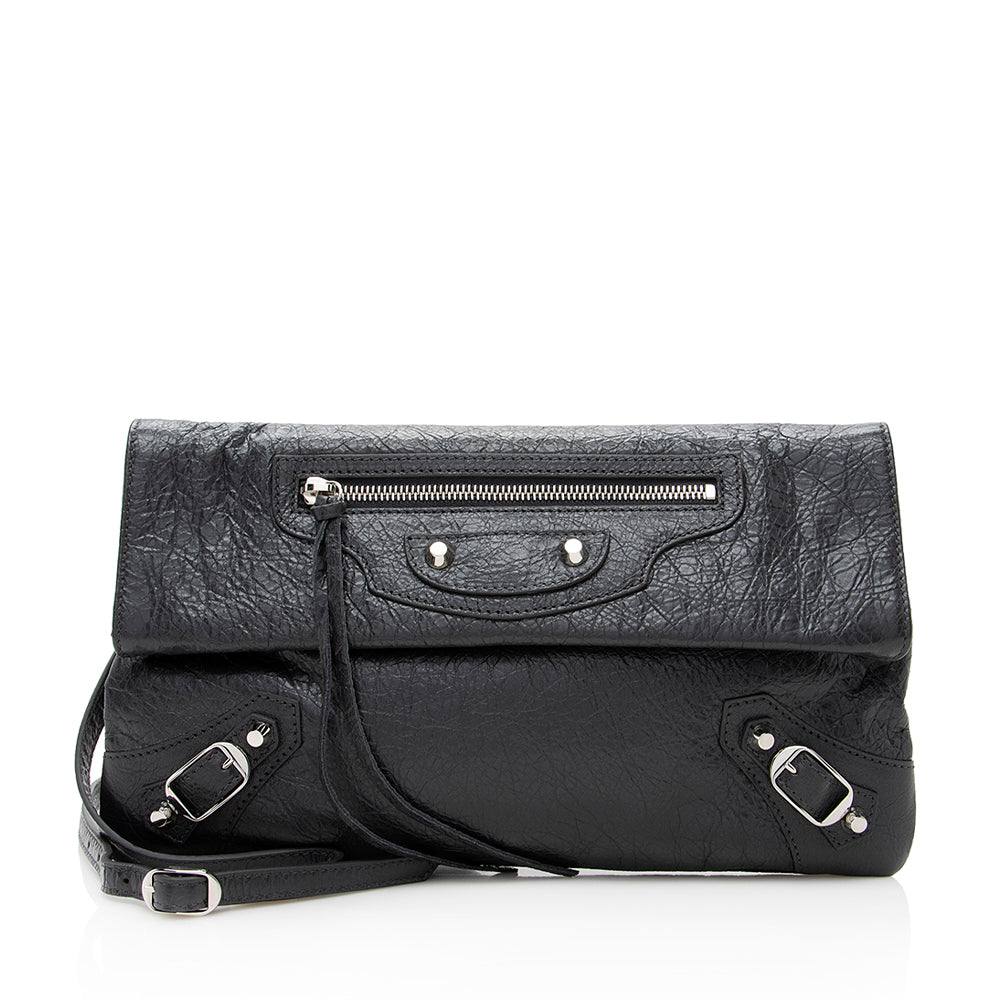 Luxury Balenciaga Agneau Giant 12 Envelope Strap Clutch (SHF-18650)