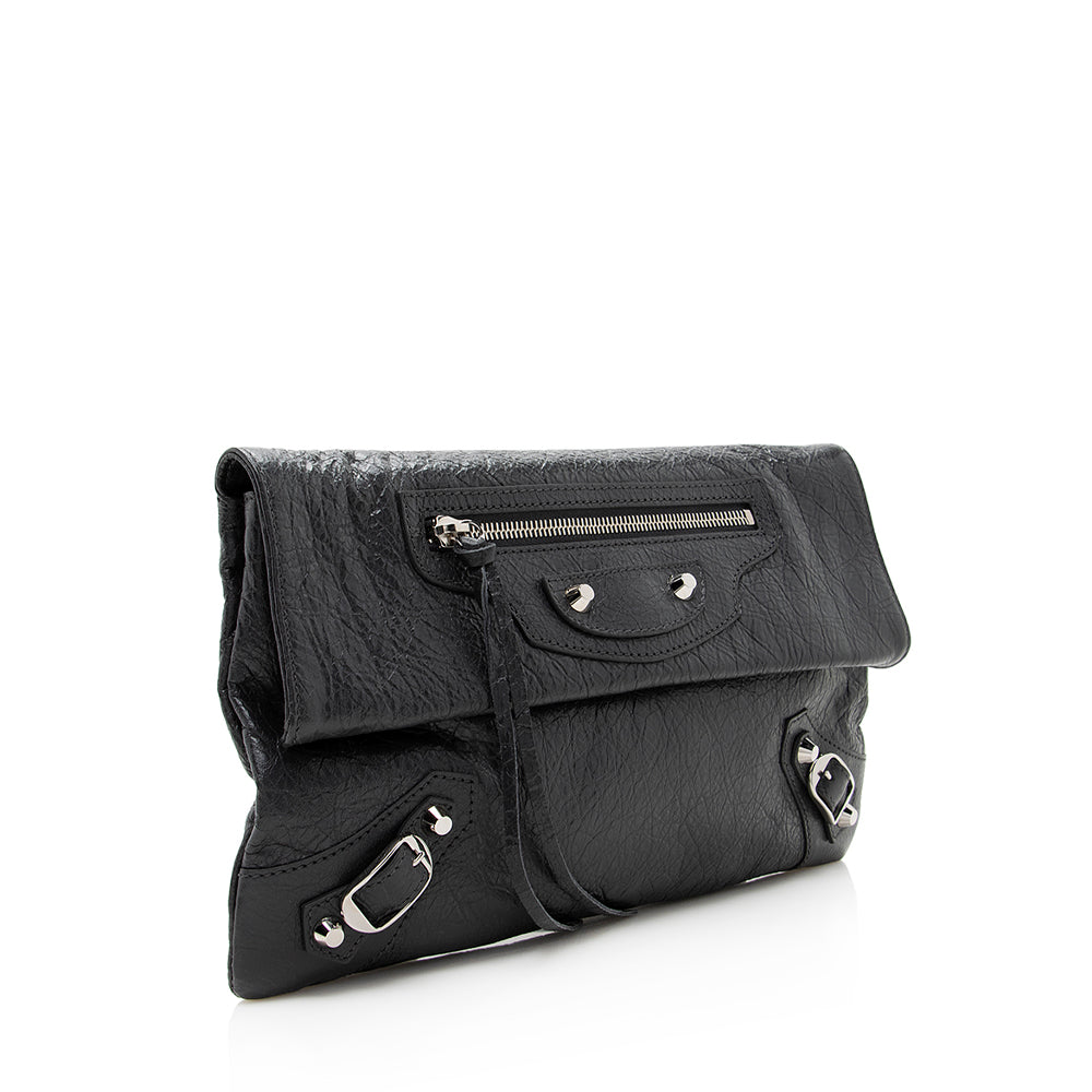 Luxury Balenciaga Agneau Giant 12 Envelope Strap Clutch (SHF-18650)