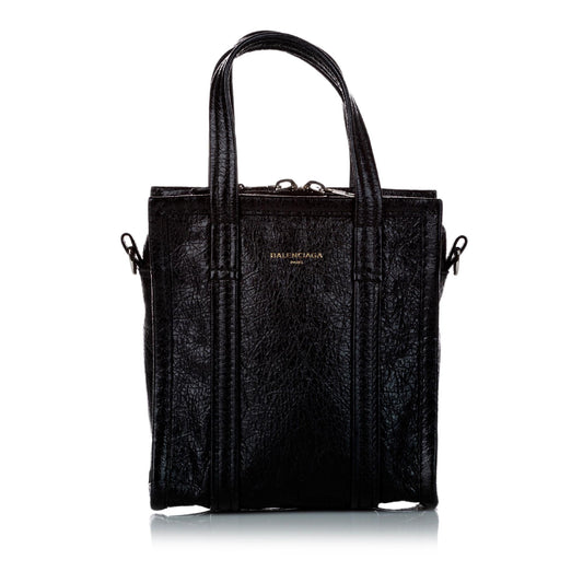 Luxury Balenciaga Bazar Shopper Lambskin Leather Satchel (SHG-30936)