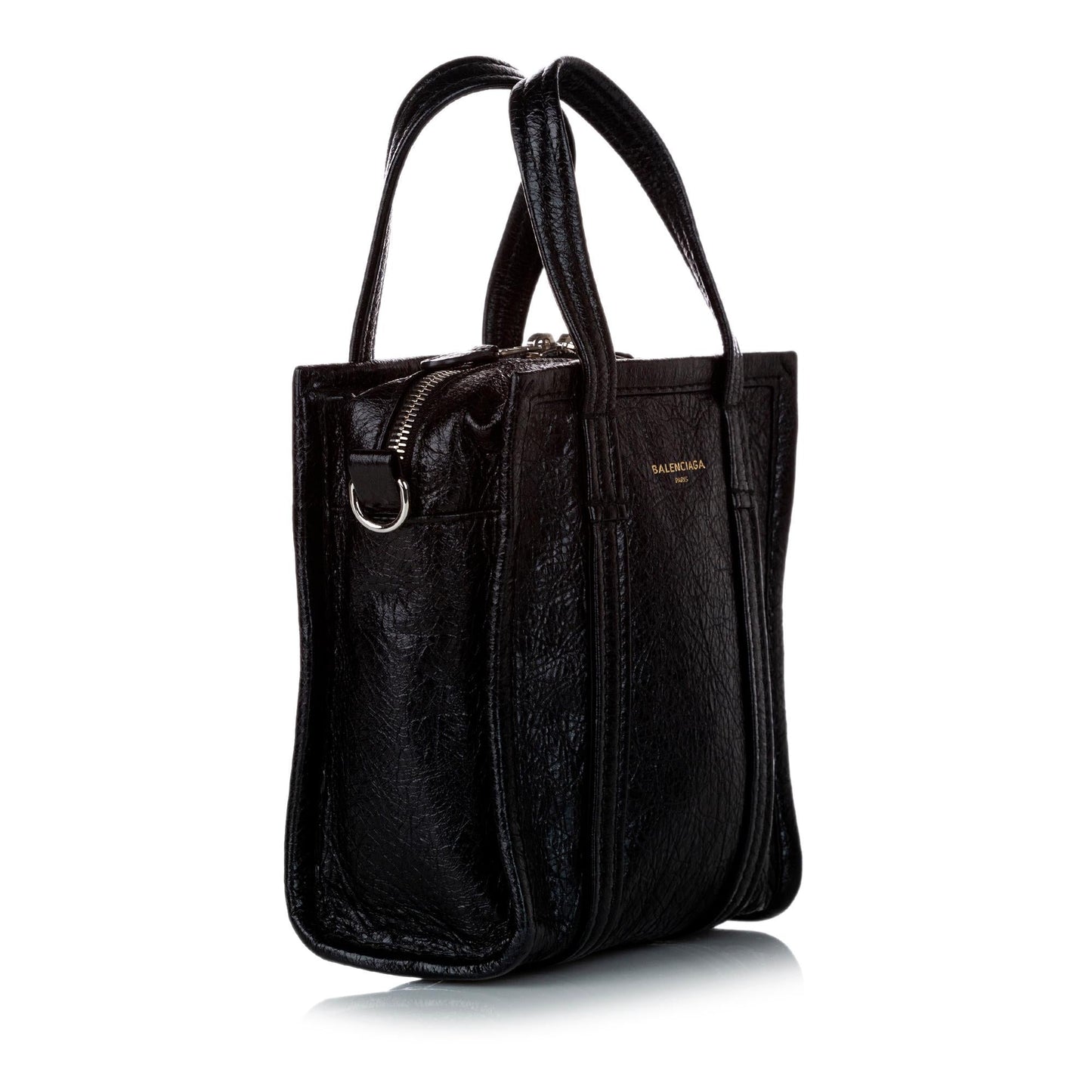 Luxury Balenciaga Bazar Shopper Lambskin Leather Satchel (SHG-30936)