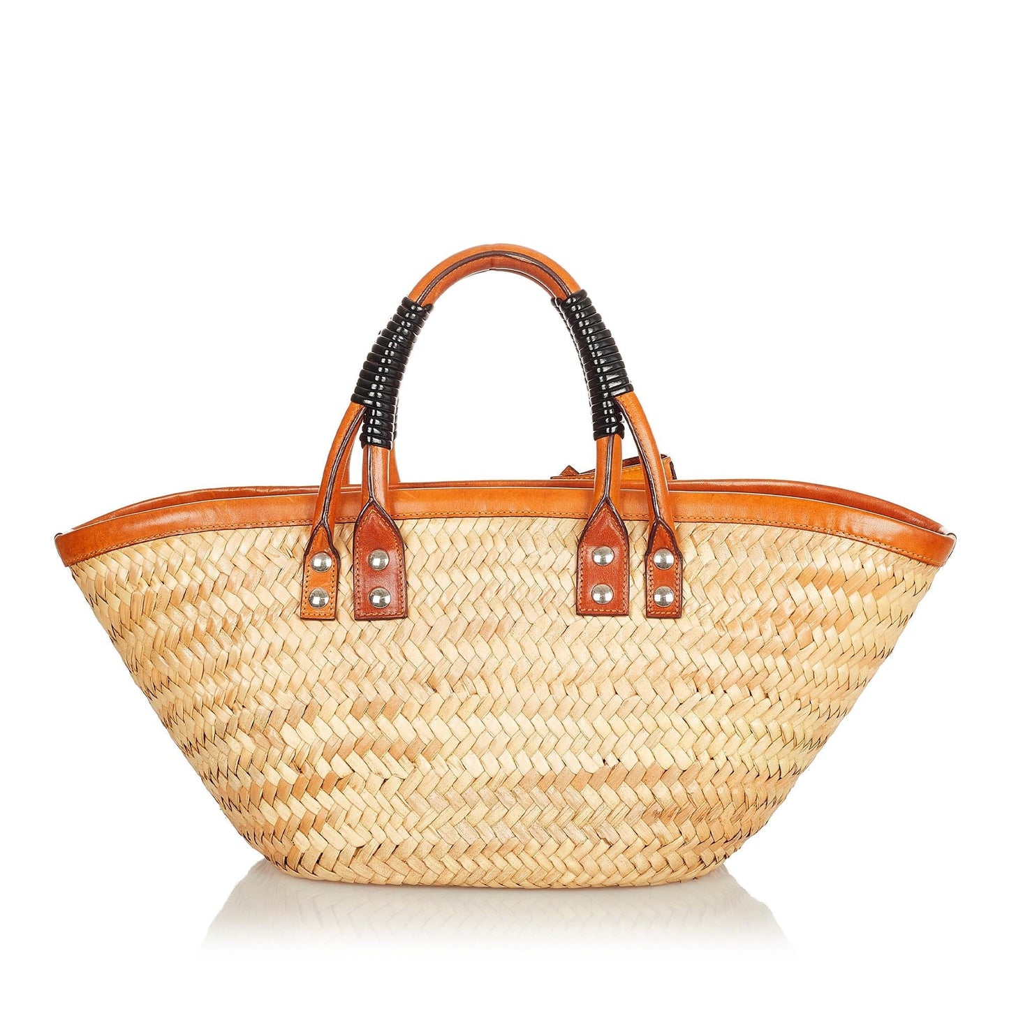 Luxury Balenciaga Bistrot Panier Straw Tote Bag (SHG-26428)