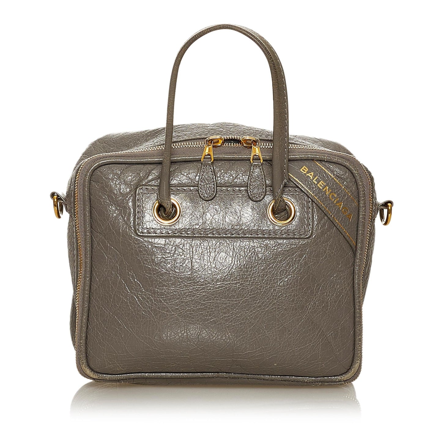 Luxury Balenciaga Blanket Square Leather Satchel (SHG-28814)