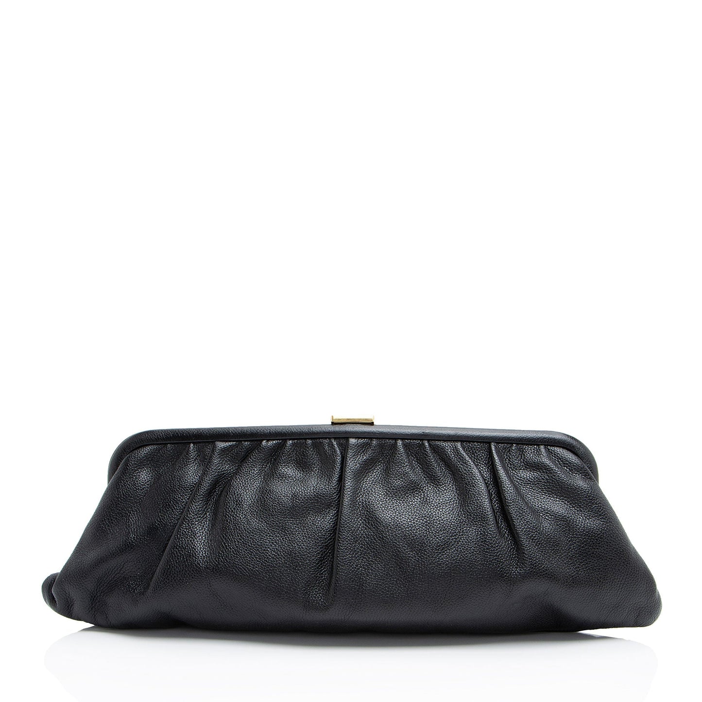 Luxury Balenciaga Calfskin Logo Cloud XL Framed Clutch (SHF-DUmqD8)