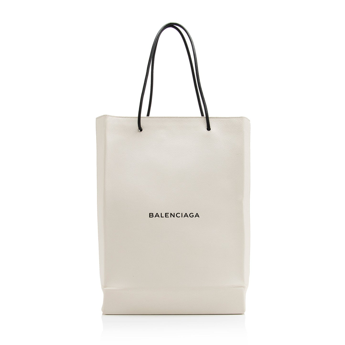 Luxury Balenciaga Calfskin Logo Medium N/S Shopper Tote (SHF-23791)