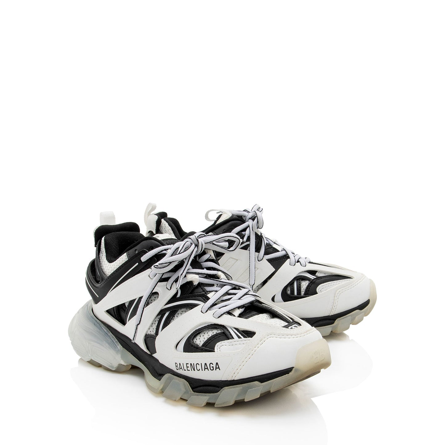 Luxury Balenciaga Calfskin Mesh Track Sneakers - Size 7 / 37 (SHF-r9eohF)