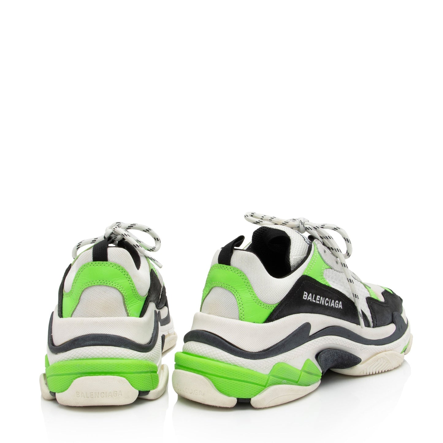 Luxury Balenciaga Calfskin Mesh Triple S Sneakers - Size 10 / 40 (SHF-kciXy5)