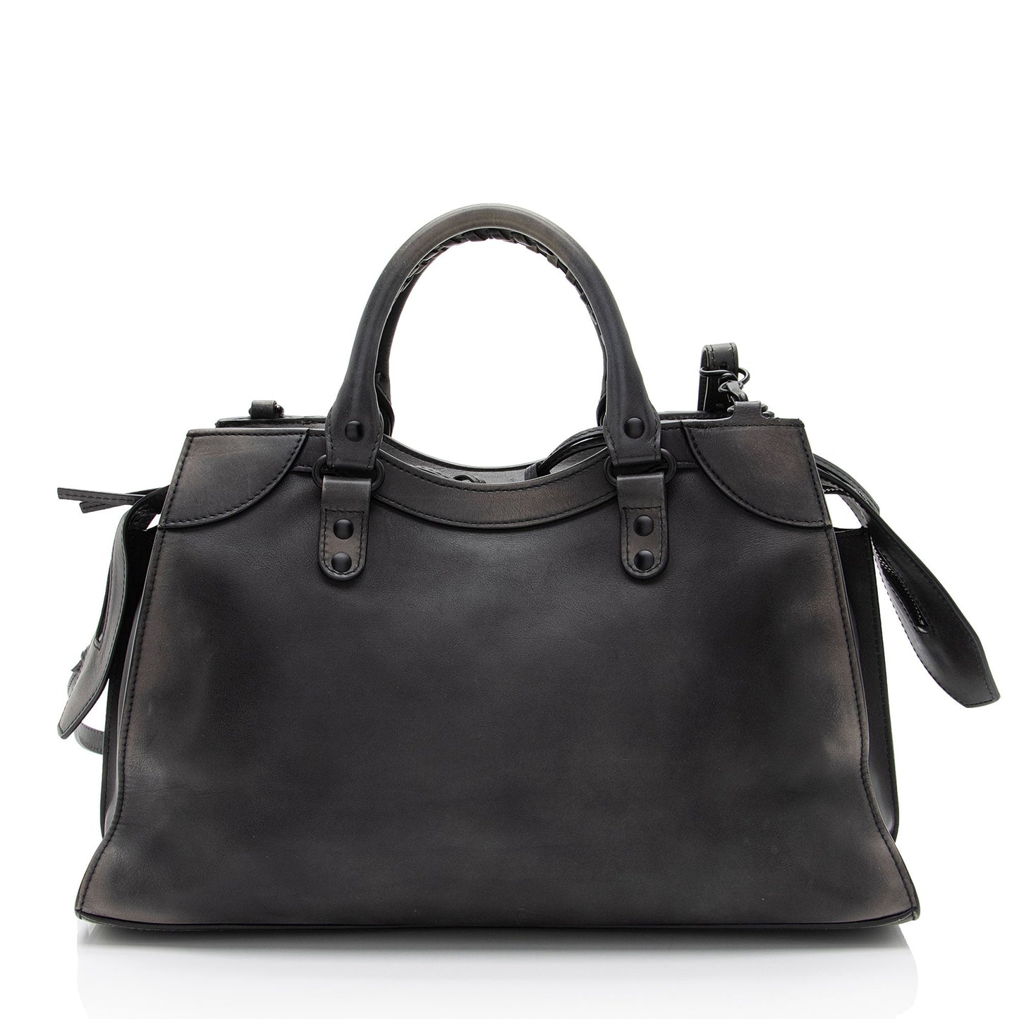 Luxury Balenciaga Grained Calfskin Neo Classic City Satchel (SHF-h4tc1d)