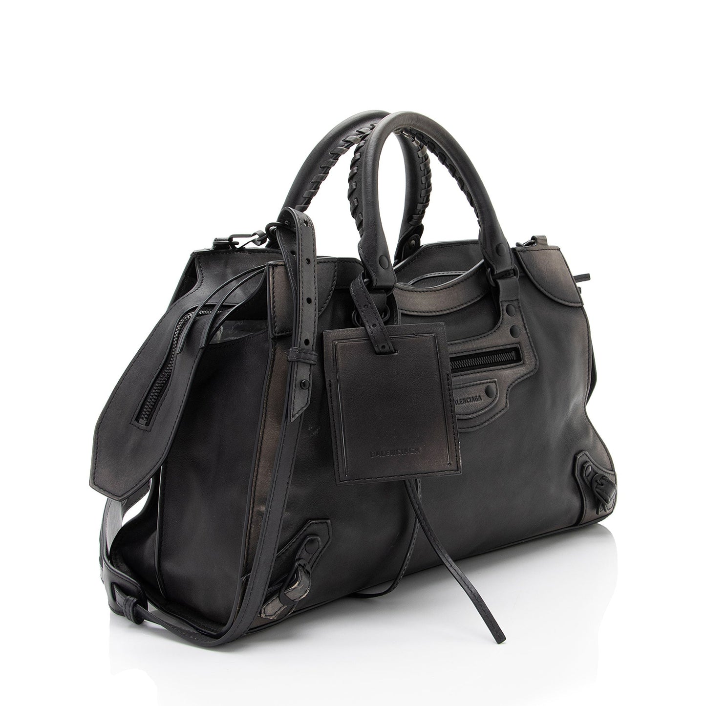 Luxury Balenciaga Grained Calfskin Neo Classic City Satchel (SHF-h4tc1d)
