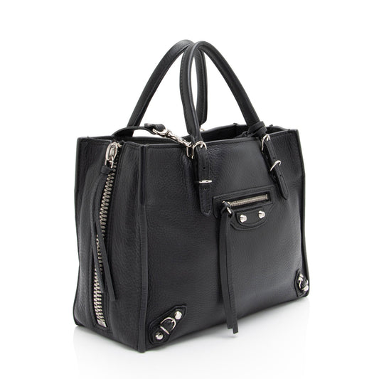 Luxury Balenciaga Calfskin Papier A4 Zip Around Mini Tote (SHF-UJ4lBR)