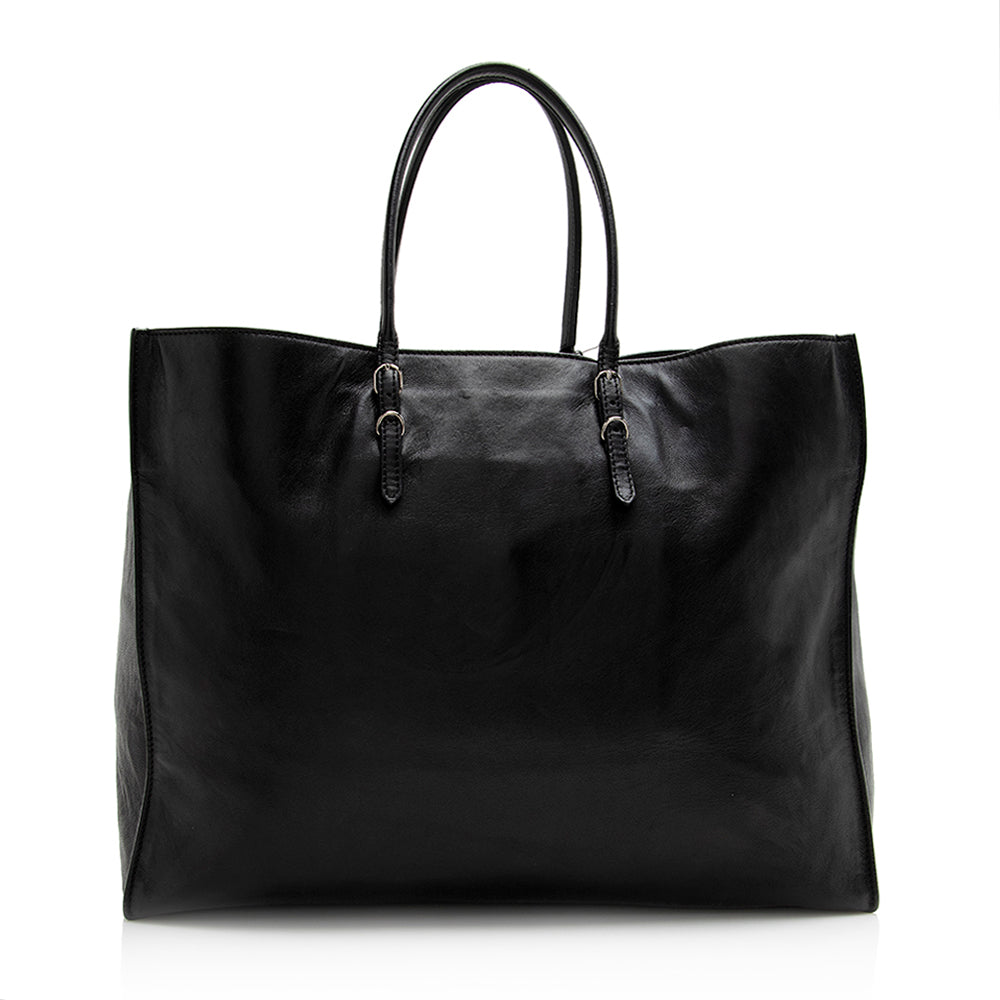 Luxury Balenciaga Calfskin Papier A4 Zip Around Large Tote (SHF-21607)