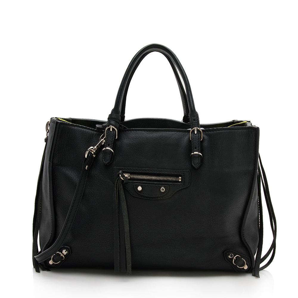 Luxury Balenciaga Calfskin Papier A6 Zip Around Tote - FINAL SALE (SHF-12133)